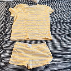 Yellow Striped Short Sleeve Tee